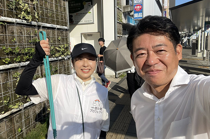 駅頭活動＠久米川駅北口
