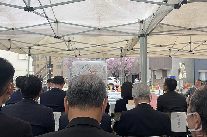 東村山3•4•9号線開通式＆コヒガン桜寄付