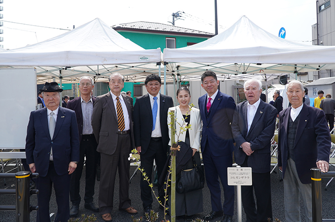 東村山3•4•9号線開通式＆コヒガン桜寄付